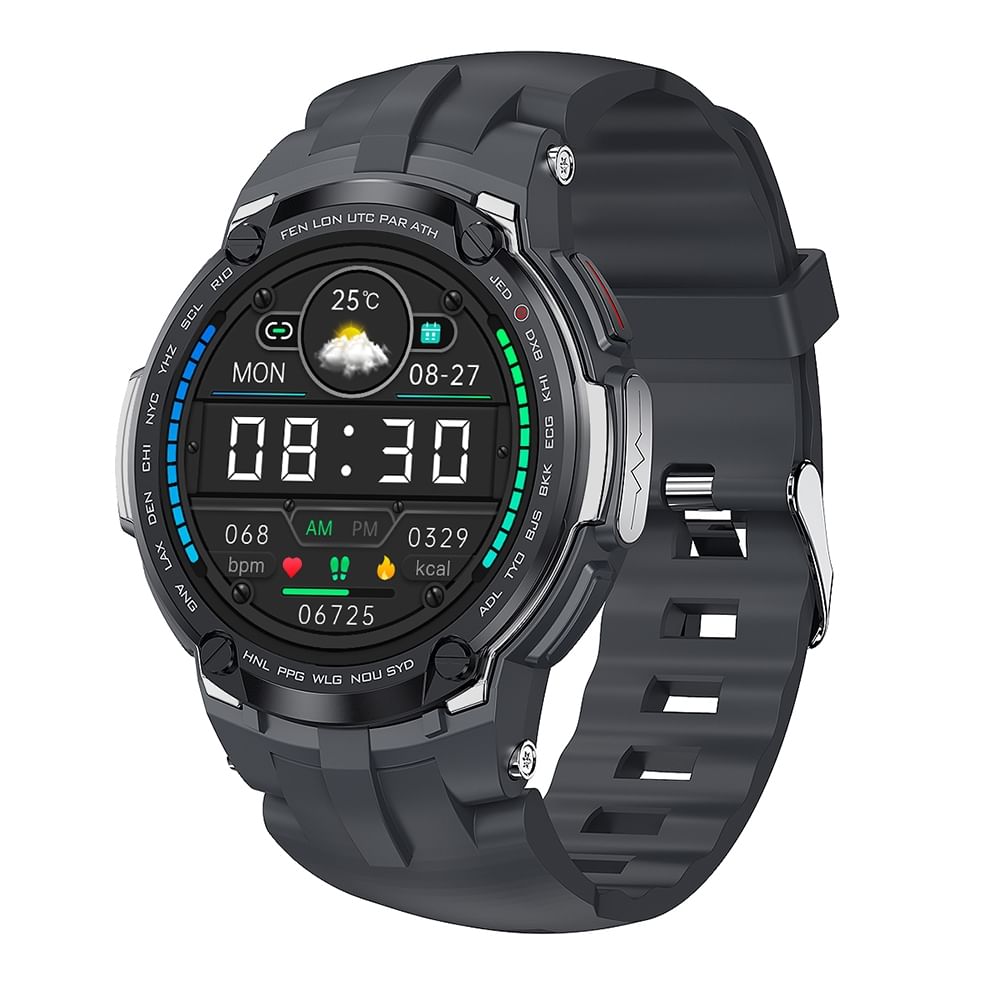 V6 Smart Watch Touch Screen Ecg Blood Oxygen Heart Rate Health Monitor Sports Fitness Black Silver