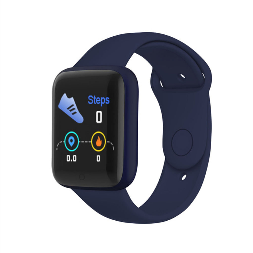 Y68 Pro Smart Watch For Men Women Bluetooth Heart Rate Monitor Fitness Sports Smartwatch (Macaron) Navy blue