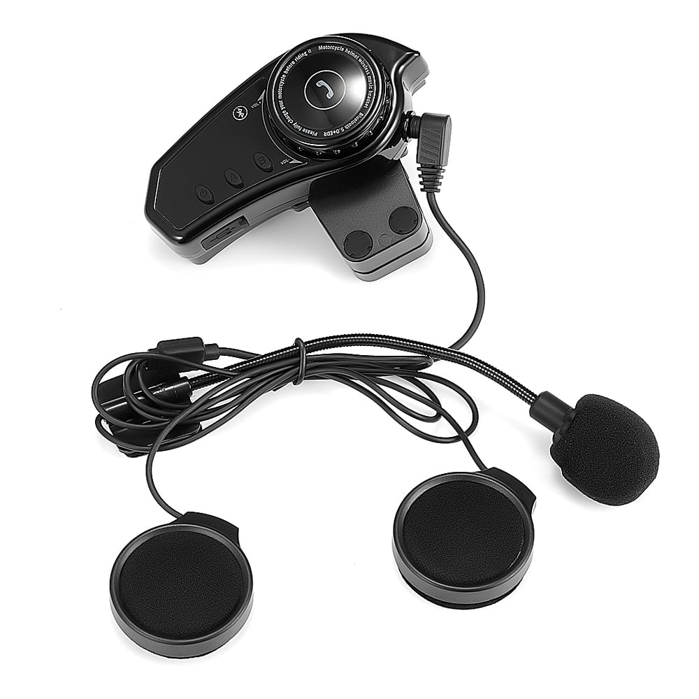 Motorcycle Helmet Headset Bt35 Bluetooth 5.0 800mah Battery Hands-Free Wireless Headphones Waterproof Black