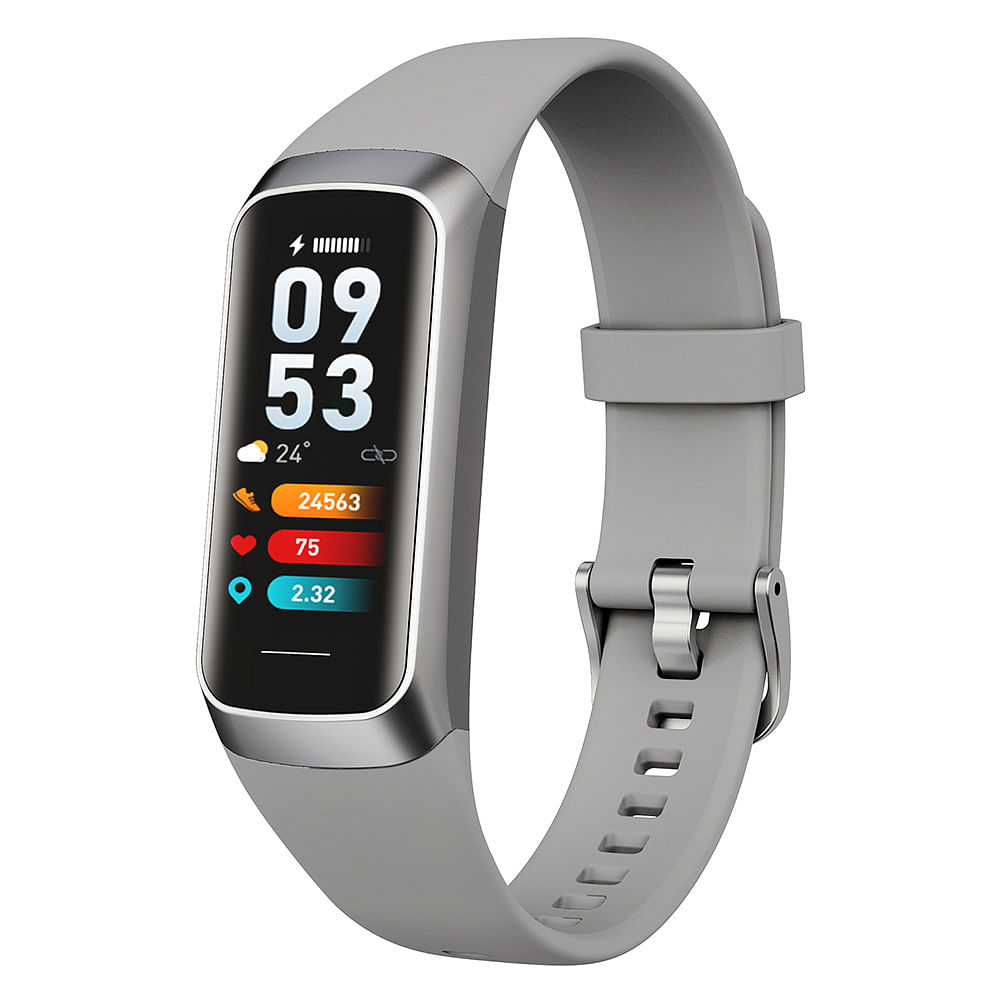C60 Smart Watch 1.1 Inch Amoled HD Screen Body Temperature Heart Rate Monitor Sports Fitness Smartwatch Silver Gray