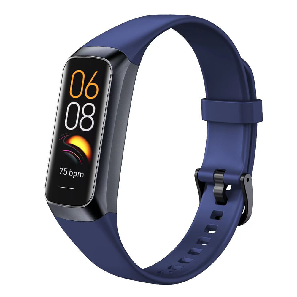 C60 Smart Watch 1.1 Inch Amoled HD Screen Body Temperature Heart Rate Monitor Sports Fitness Smartwatch Blue
