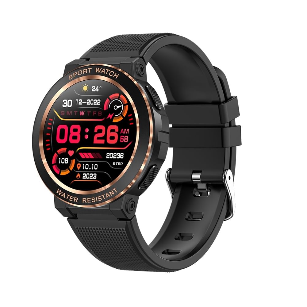 Mk60 Outdoor Women Smart Watch Full Screen Touch Bluetooth Call Music Waterproof Sports Smartwatch Black