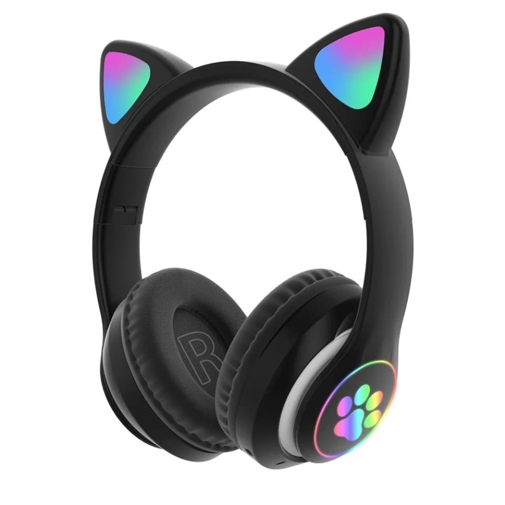 Aks-28 Rgb Cat Ear Bluetooth Headphones Stereo Music Helmet Wireless Microphone Control Phone Earphone blue - Image 6