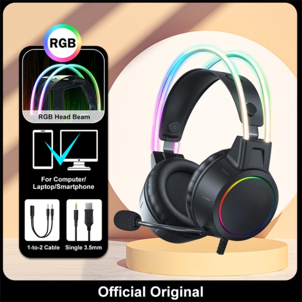 X15 Pro Onikuma Rgb Headphones with HD Flexible Mic 3.5mm Gaming Earphones for Xbox Ps5 Ps4 Switch Black - Image 3