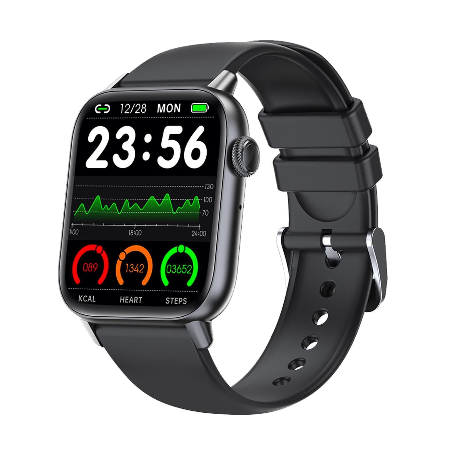 Qs08pro Smart Watch Men 1.83 Inch Touch Screen 300mah Healthy Monitor Ip67 Waterproof Sports Smartwatch Black
