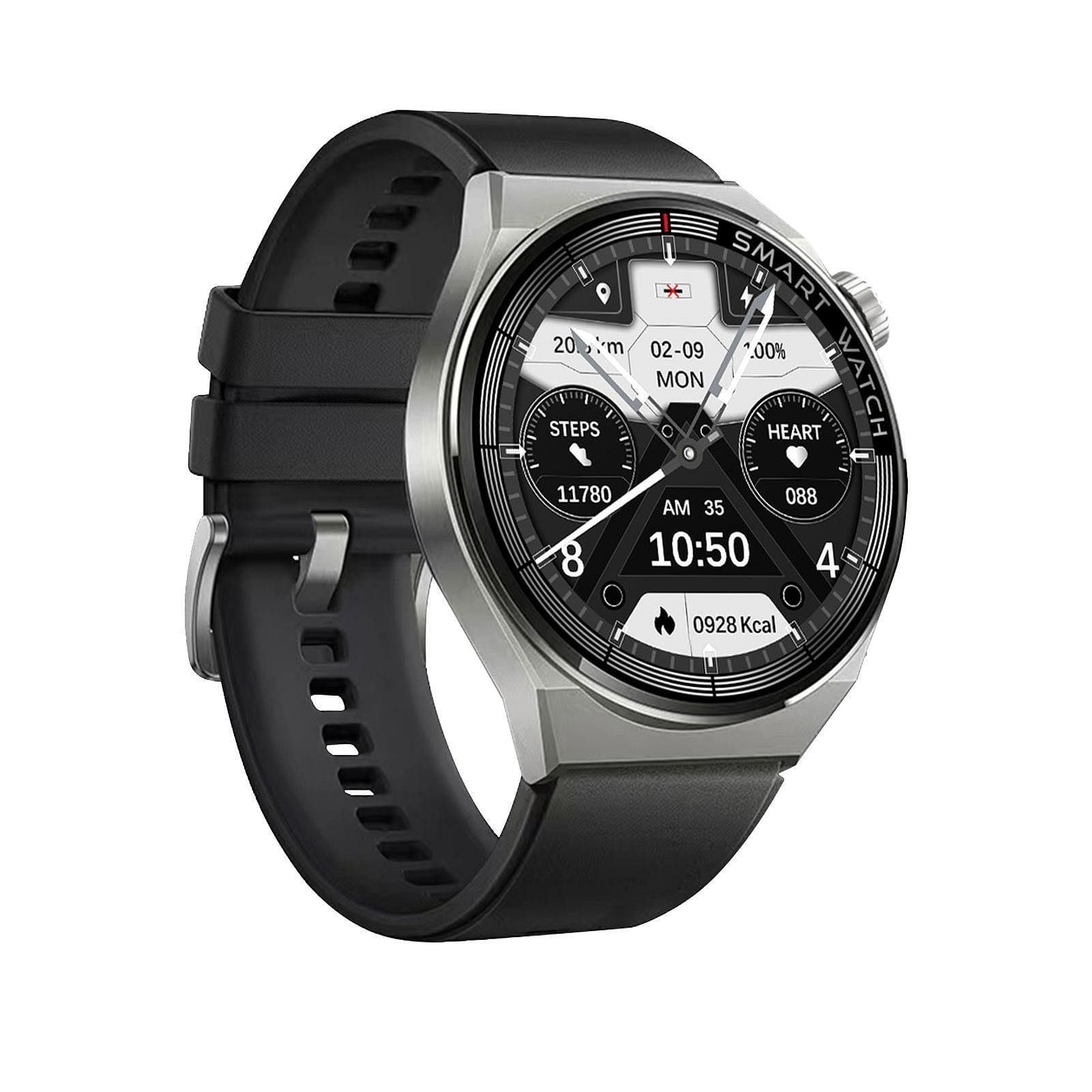 St5max Smart Watch Men Heart Rate Blood Pressure Monitoring Bluetooth Call Fitness Watch for Android iOS Silver