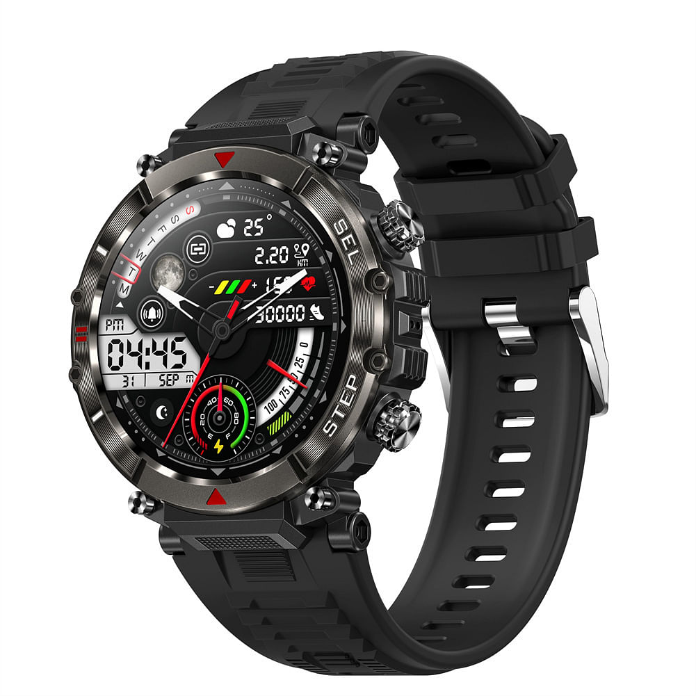 Cf11 Smart Watch for Men 1.39 Inches Full Touch Screen IP67 Waterproof Sport Fitness Watch Black