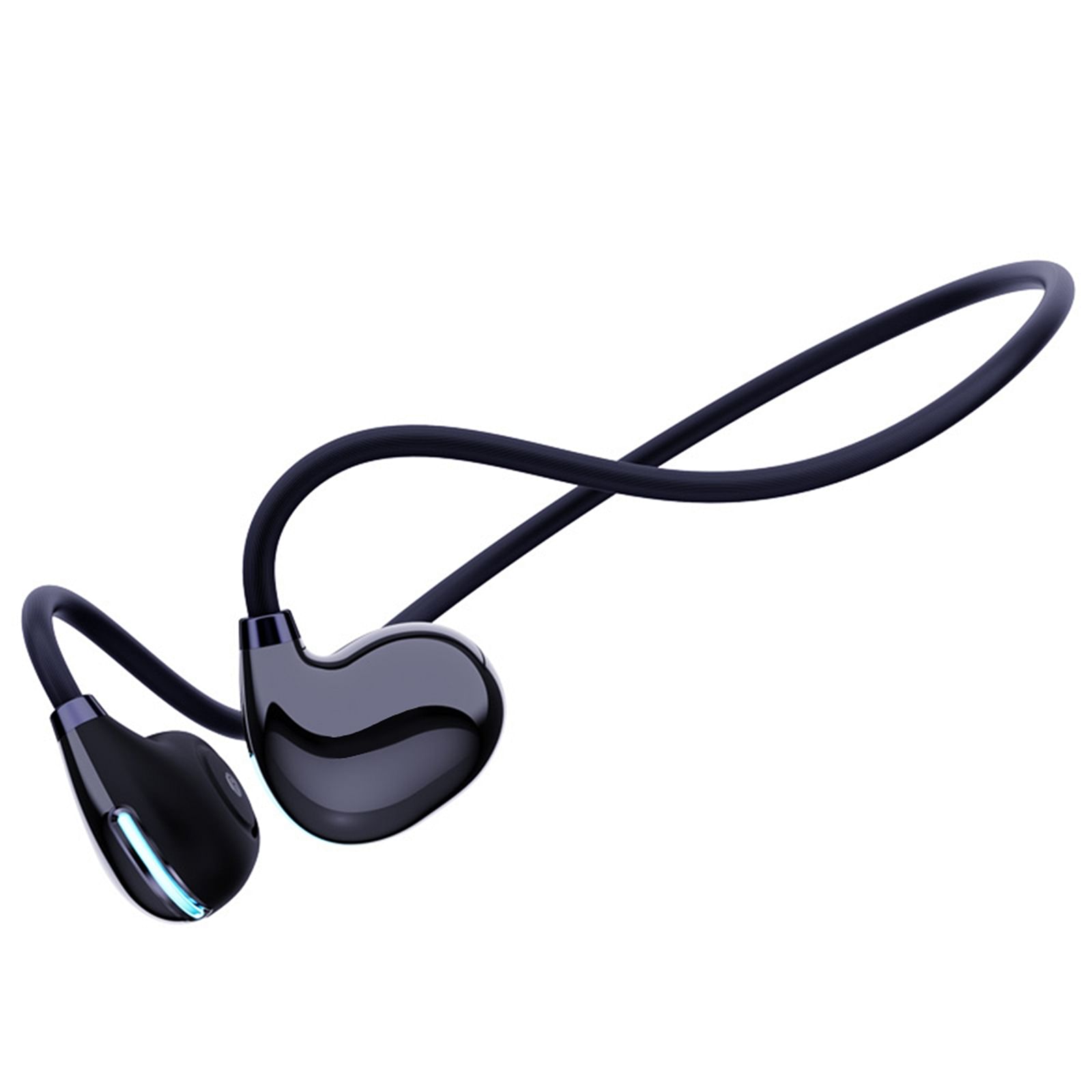Hi73 Wireless Earbuds Sweat Resistant Over-Ear Stereo Earphones Noise Cancelling Ear Buds For Smart Phone Computer Laptop black