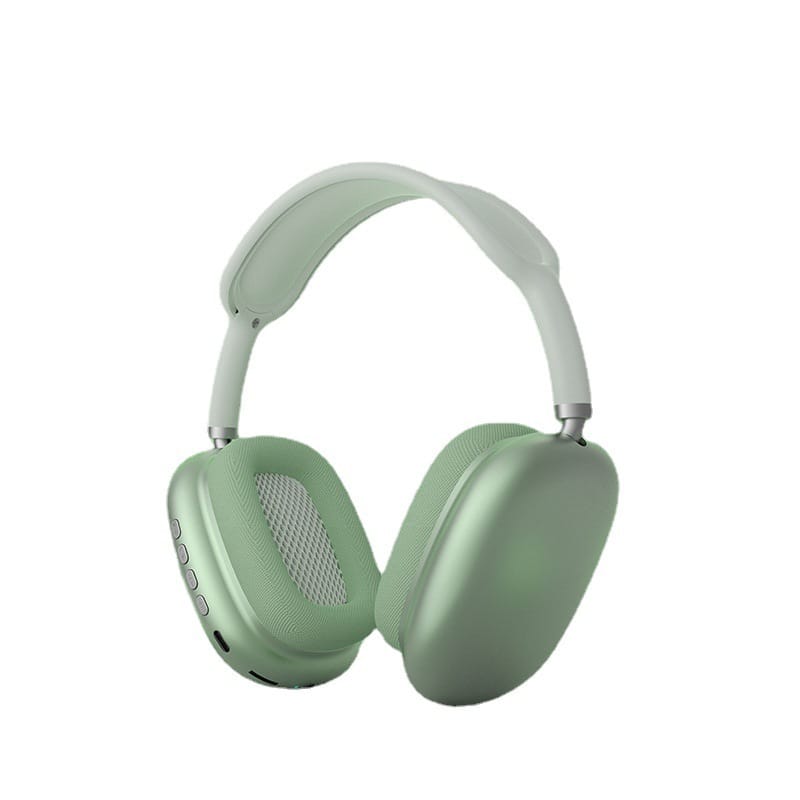 P9 Wireless Headset On-Ear Stereo Earphones Noise Cancelling Ear Buds With Mic For Cell Phone Computer Laptop Sports green