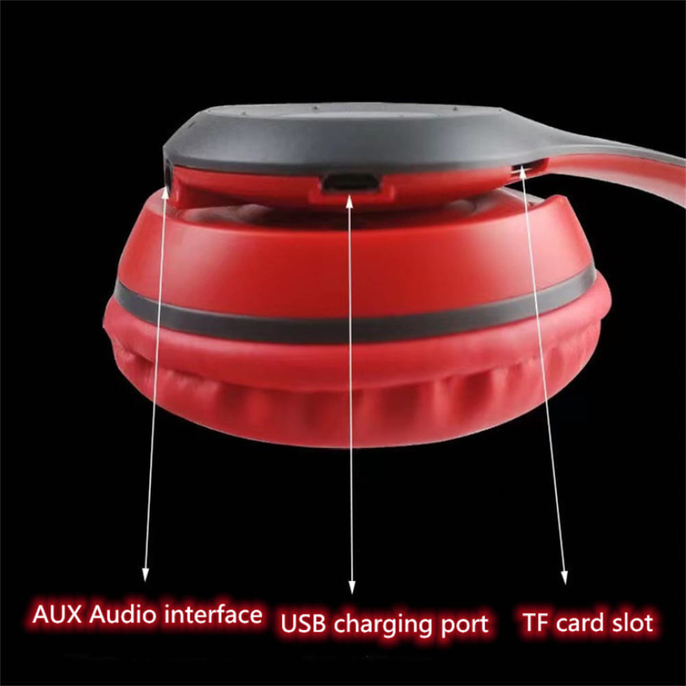 P47 Wireless Headsets On-Ear Stereo Earphones Longer Playtime USB Charging For Smart Phone Computer Laptop White - Image 2
