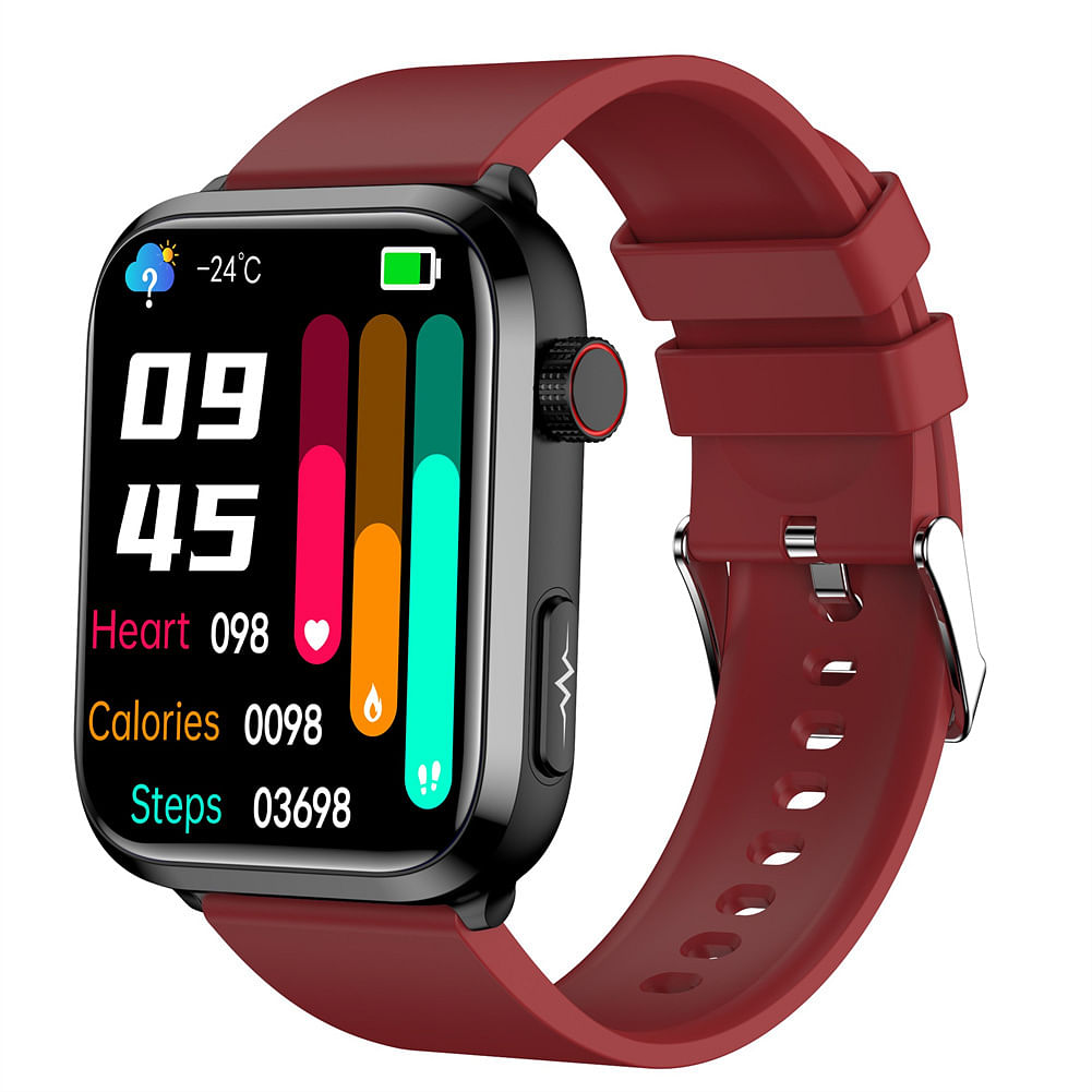 Et210 Smart Watch 1.91 Inch Color Screen Smartwatch Waterproof Tracker Heart Rate Sleep Monitor Red