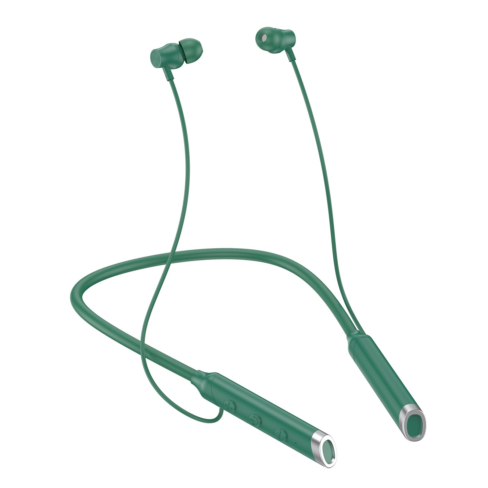 Headphones Neckband 18H Ultra-Long Playtime Headset In-Ear Neckband Earphones For Phone Call Music Sports green