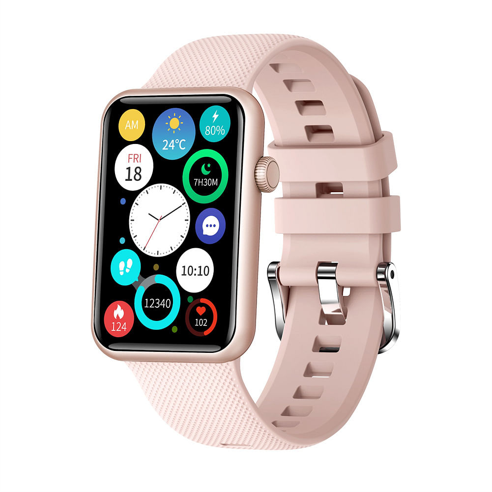 HT5pro Smart Watch 1.57 Inch Full Touch Screen Smartwatch for Android iOS Phones Blood Oxygen Monitor Pink