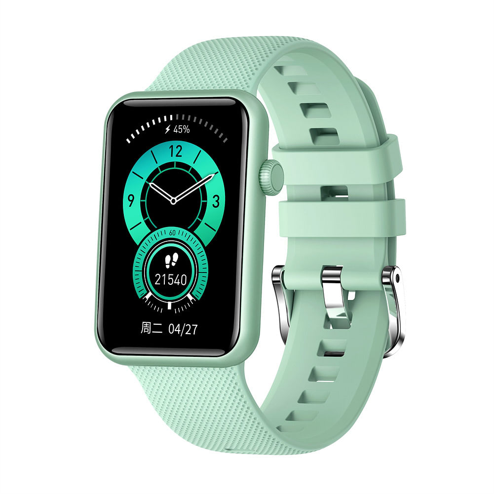 HT5pro Smart Watch 1.57 Inch Full Touch Screen Smartwatch for Android iOS  Phones Blood Oxygen Monitor Green