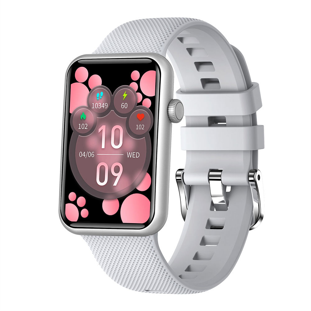 HT5pro Smart Watch 1.57 Inch Full Touch Screen Smartwatch for Android iOS Phones Blood Oxygen Monitor Silver