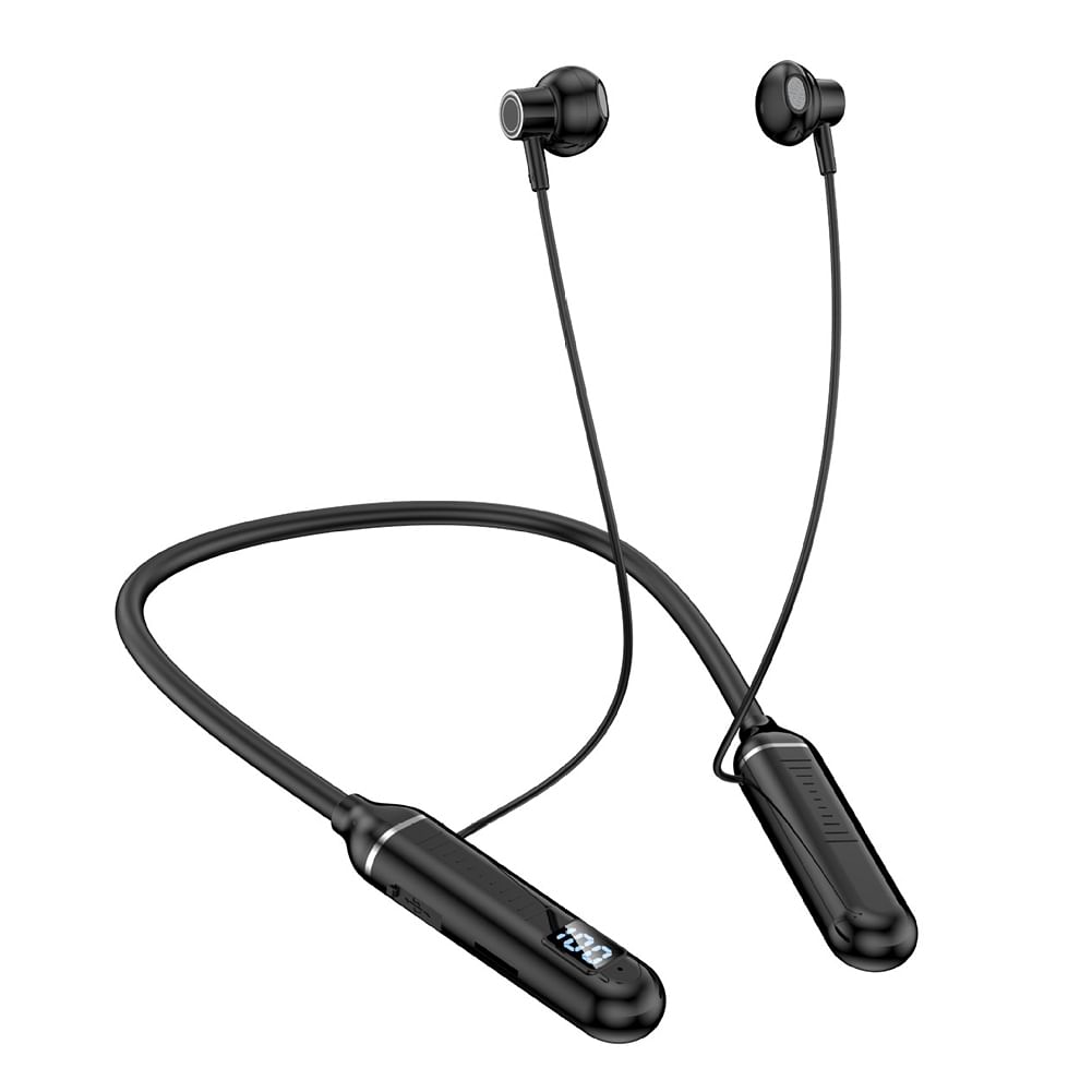 Headphones Neckband Wireless In-Ear Sport Headphones 18H Ultra-Long Playtime Headset For Gym Running Sports black