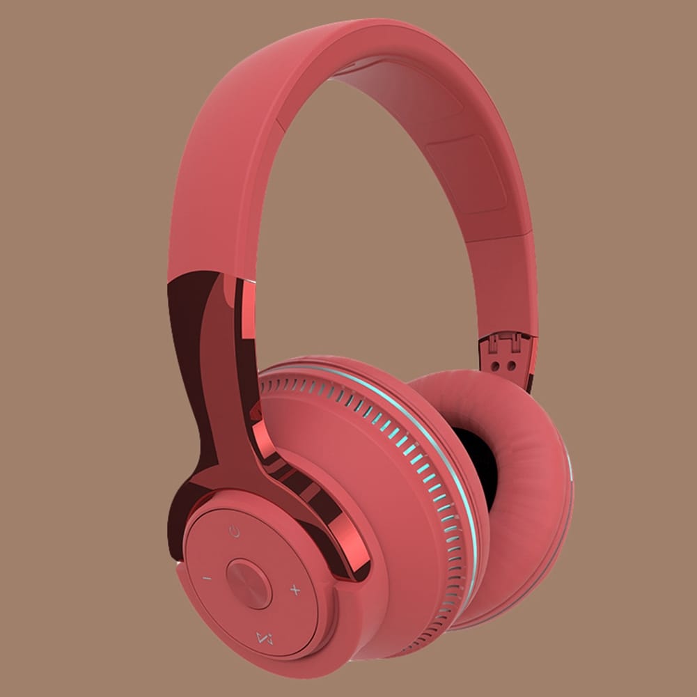 H2 Wireless Over Ear Headphones Low Latency Soft Ear Cups Brilliant Glow 24H Playtime Stereo Sound Headset For Smart Phone Computer Laptop black - Image 2