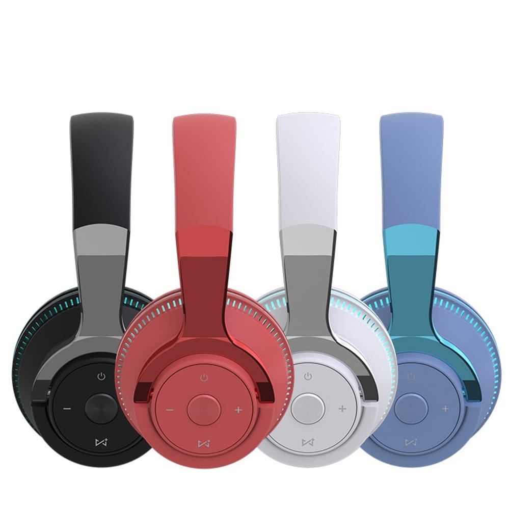 H2 Wireless Over Ear Headphones Low Latency Soft Ear Cups Brilliant Glow 24H Playtime Stereo Sound Headset For Smart Phone Computer Laptop black - Image 4