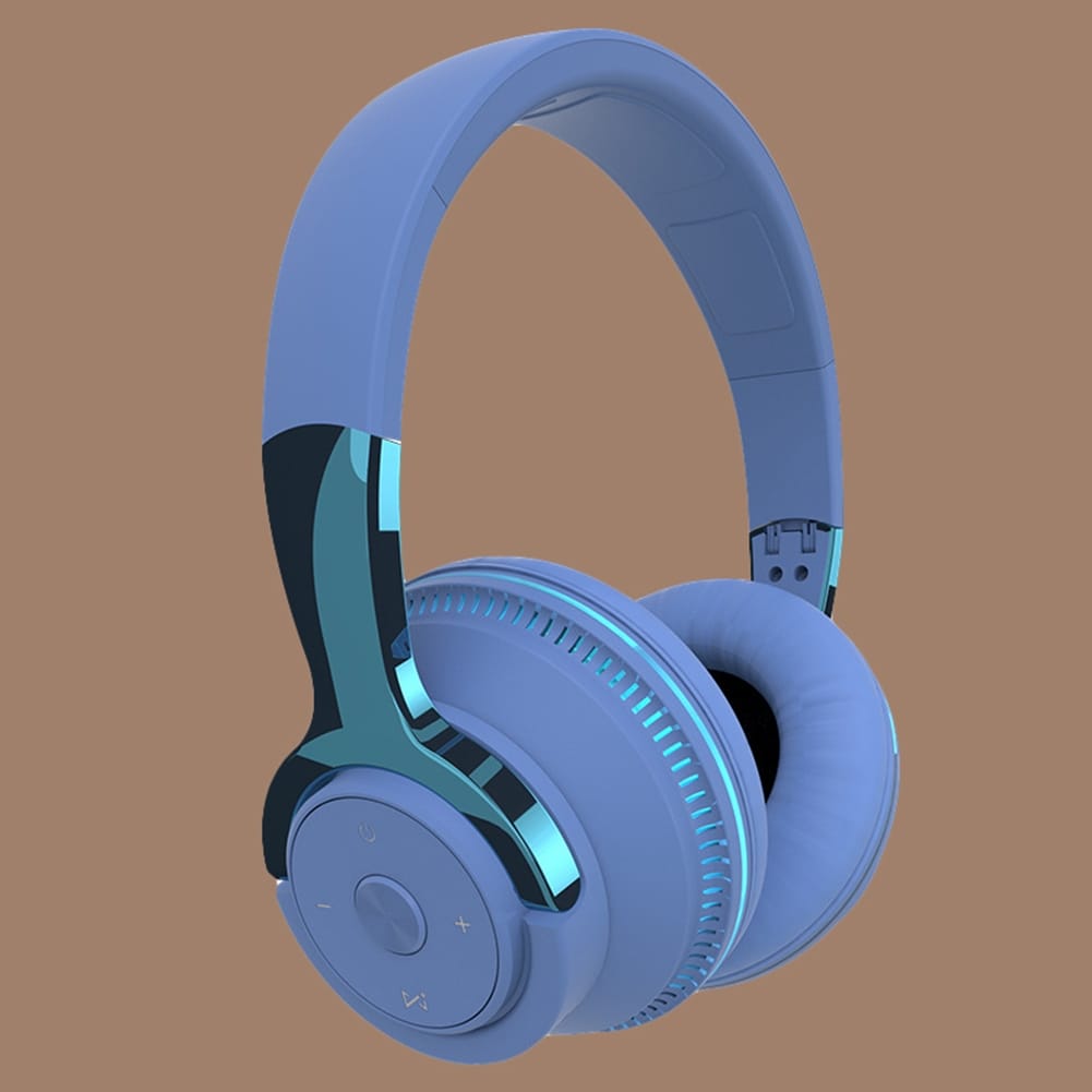 H2 Wireless Over Ear Headphones Low Latency Soft Ear Cups Brilliant Glow 24H Playtime Stereo Sound Headset For Smart Phone Computer Laptop black - Image 5