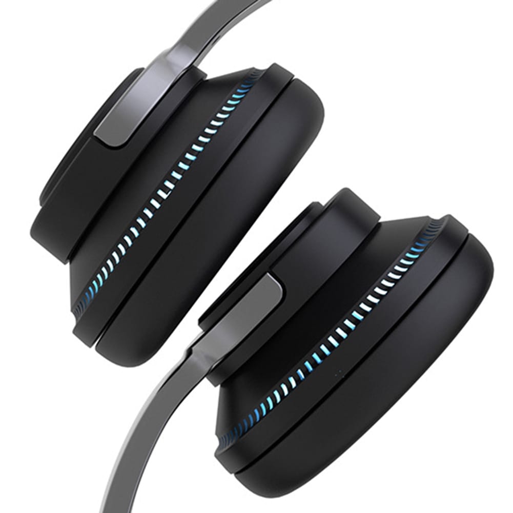 H2 Wireless Over Ear Headphones Low Latency Soft Ear Cups Brilliant Glow 24H Playtime Stereo Sound Headset For Smart Phone Computer Laptop blue - Image 4