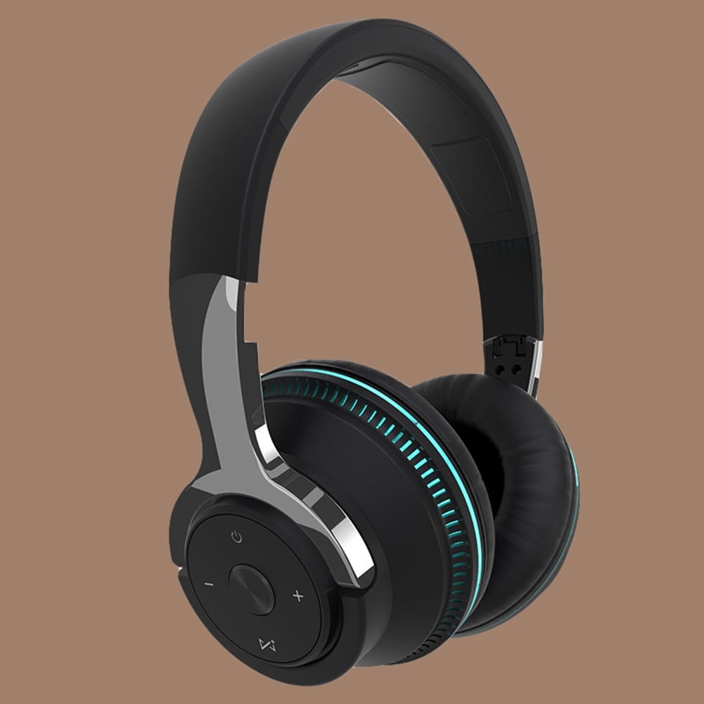 H2 Wireless Over Ear Headphones Low Latency Soft Ear Cups Brilliant Glow 24H Playtime Stereo Sound Headset For Smart Phone Computer Laptop blue - Image 5