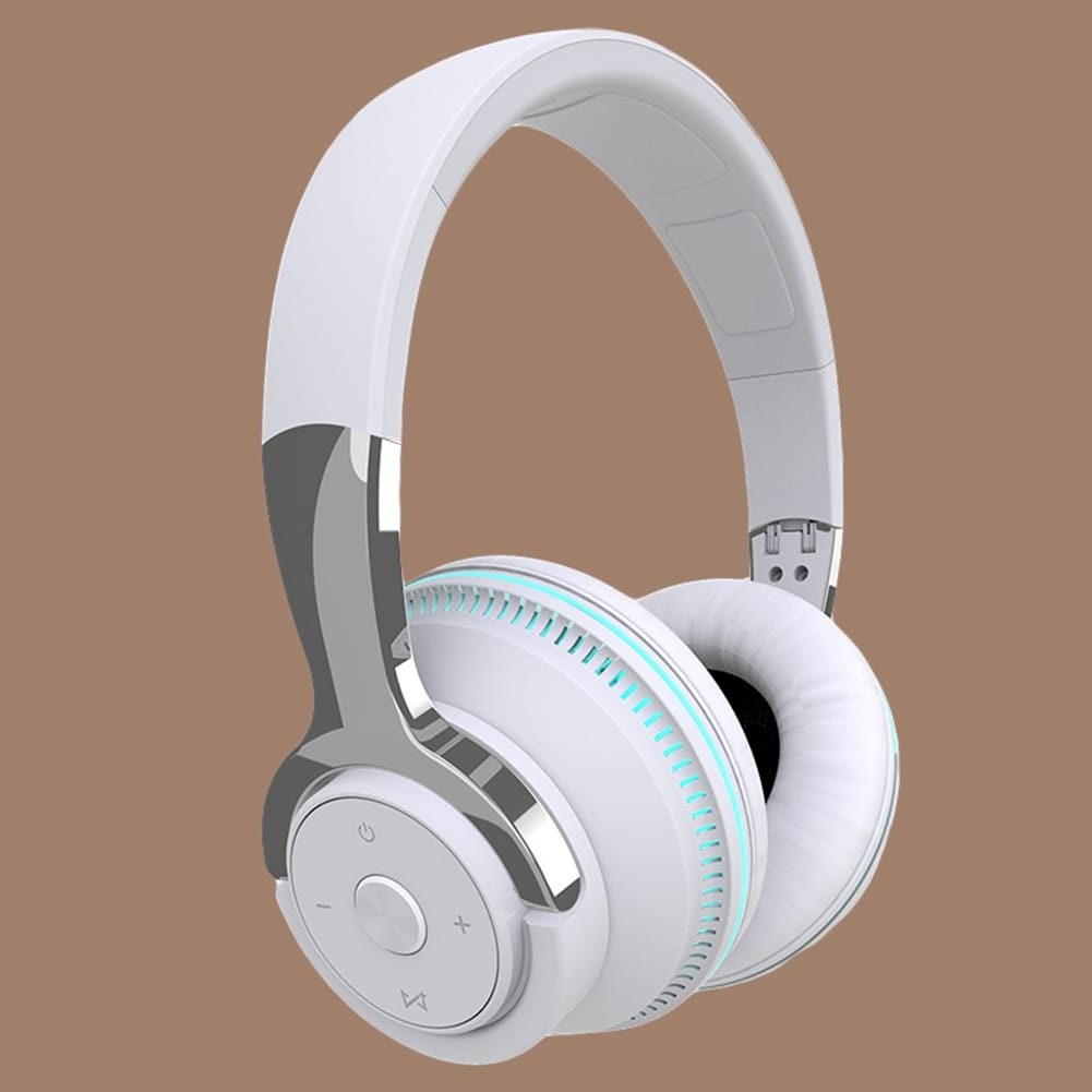 H2 Wireless Over Ear Headphones Low Latency Soft Ear Cups Brilliant Glow 24H Playtime Stereo Sound Headset For Smart Phone Computer Laptop blue - Image 6