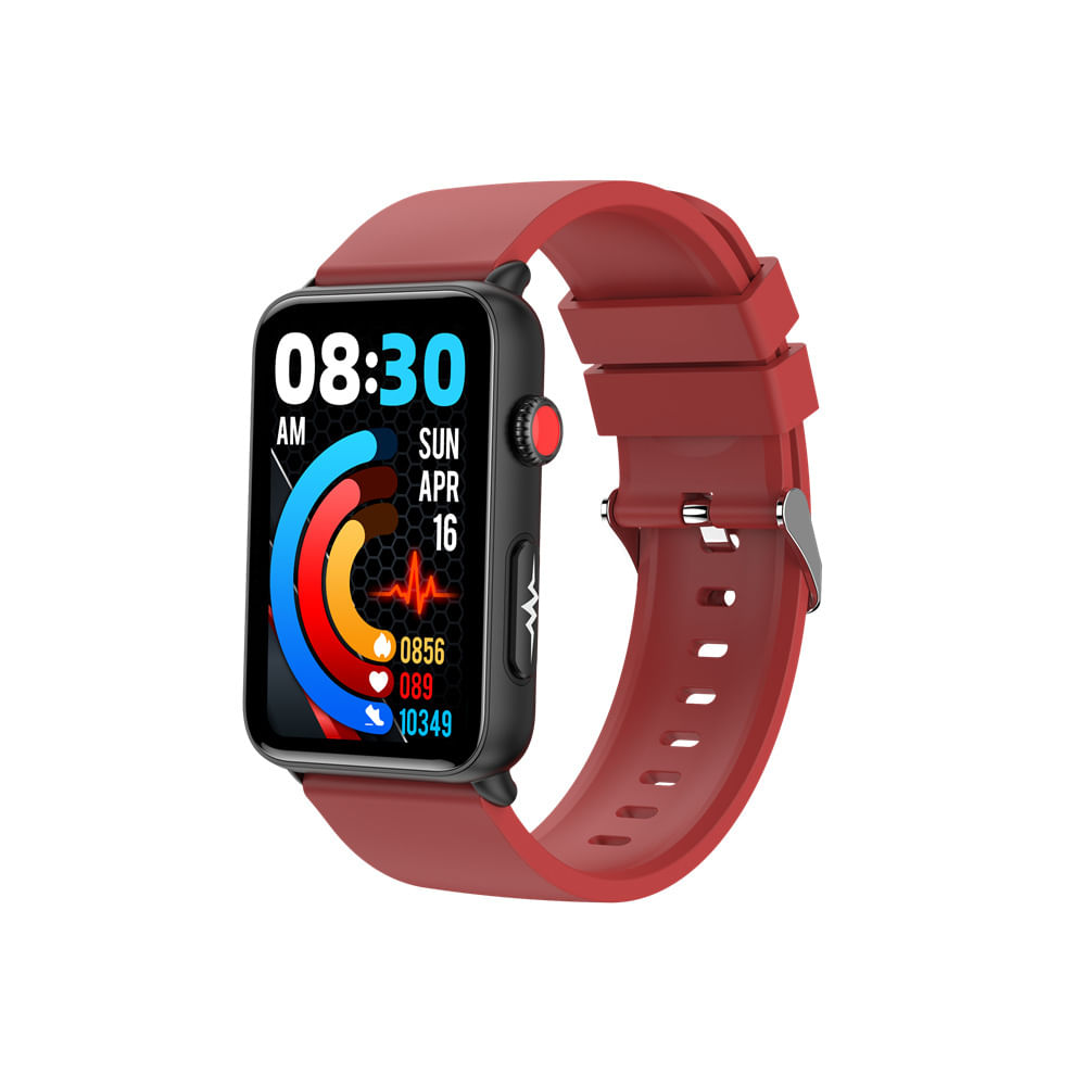 ET620 1.57 inch Smart Watch Waterproof Full Touch Fitness Smart Watch Heart Rate Blood Oxygen Monitor Message Reminder Fitness Tracker For Men Women red tape