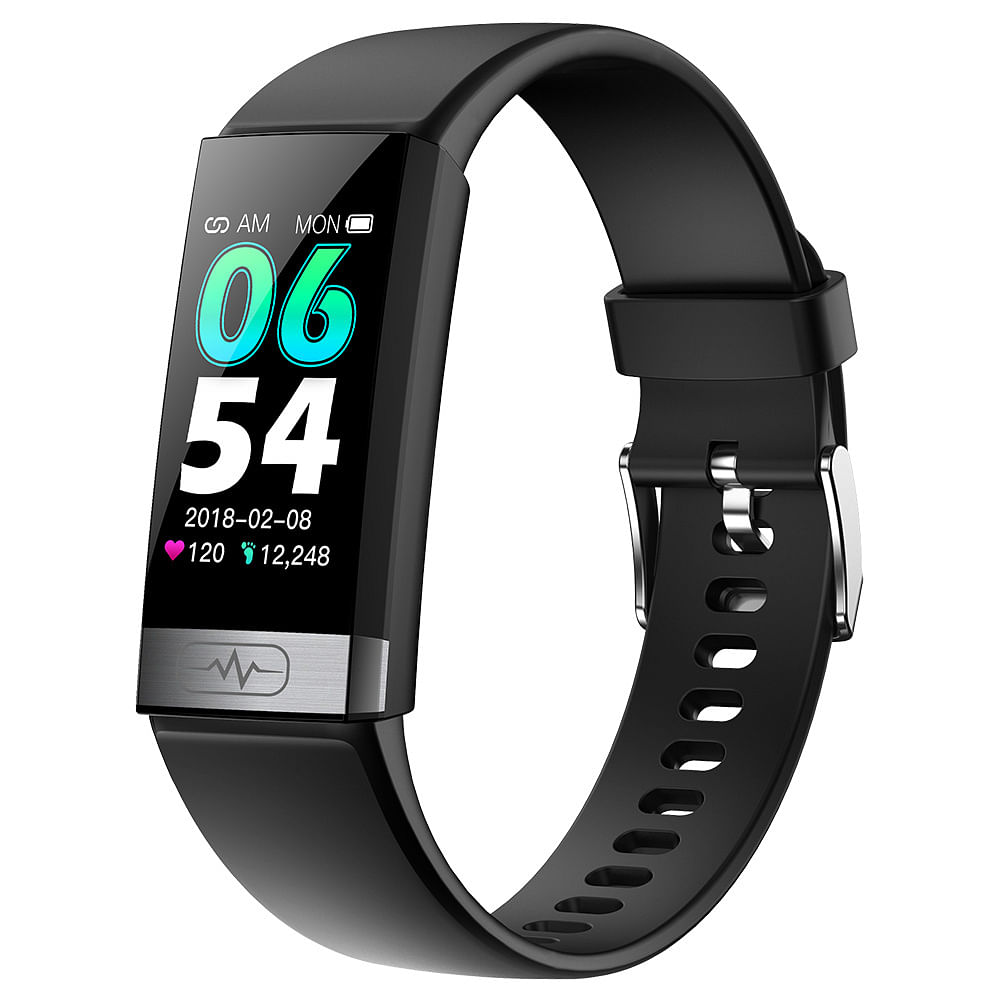 TK31 Smart Watch 1.14 inch Full Touch Screen Fitness Tracker Smartwatch Heart Rate Blood Glucose Blood Oxygen Sleep Monitor IP68 Waterproof Watch black