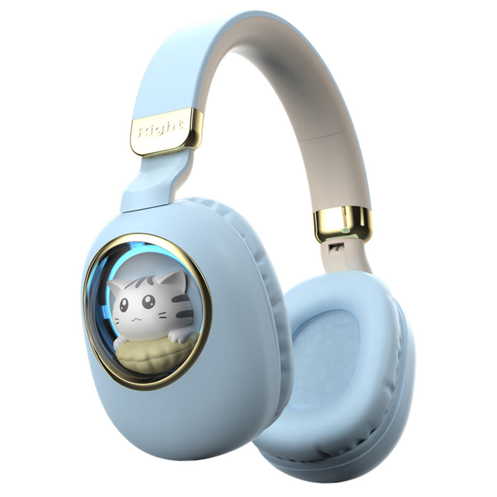 Kids Headphones With Mic LED Light Up 3D Cat Wireless Kids Headphones Adjustable Headband Over Ear Headsets pink - Image 2