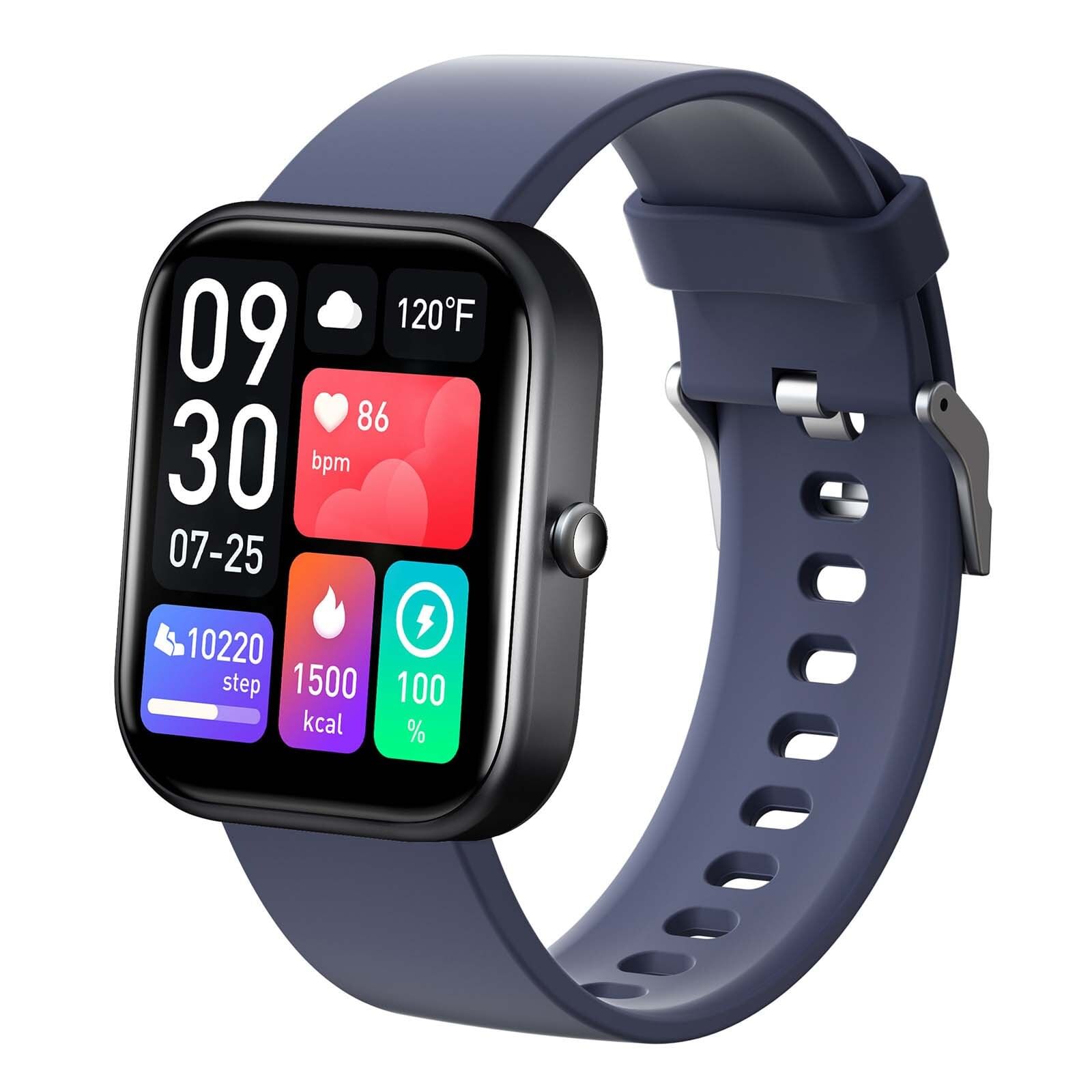 Gts5 Smart Watch 2 Inch Touch Screen Dial with Blood Oxygen Heart Rate Sleep Fitness Tracker Smartwatch Blue
