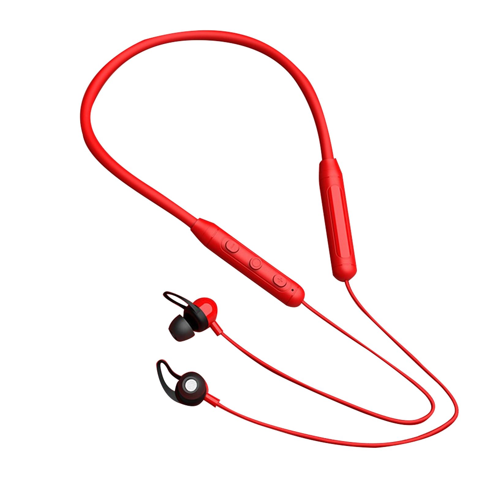 Headphones Sport Wireless Earbuds With 25-30Hrs Playtime Wireless Neckband IPX4 Waterproof Level For Gym Sport Workout red (boxed)