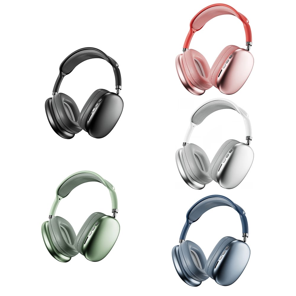 P9promax Bluetooth Headphones Over Ear Wireless Headphones With Microphone Lightweight Headset red - Image 6