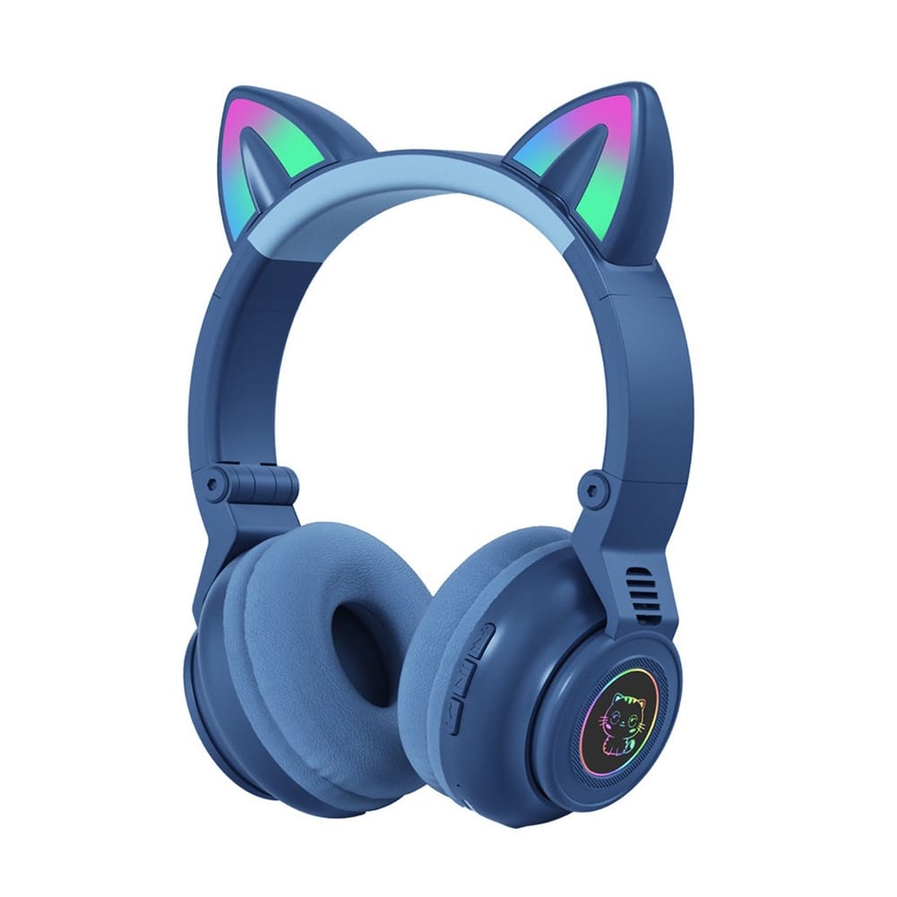 STN26 Headphones With Built-in Microphone Colorful Lights Cat Ear Shape Over Ear Wireless Headphones For Boys Girls Kids black - Image 4