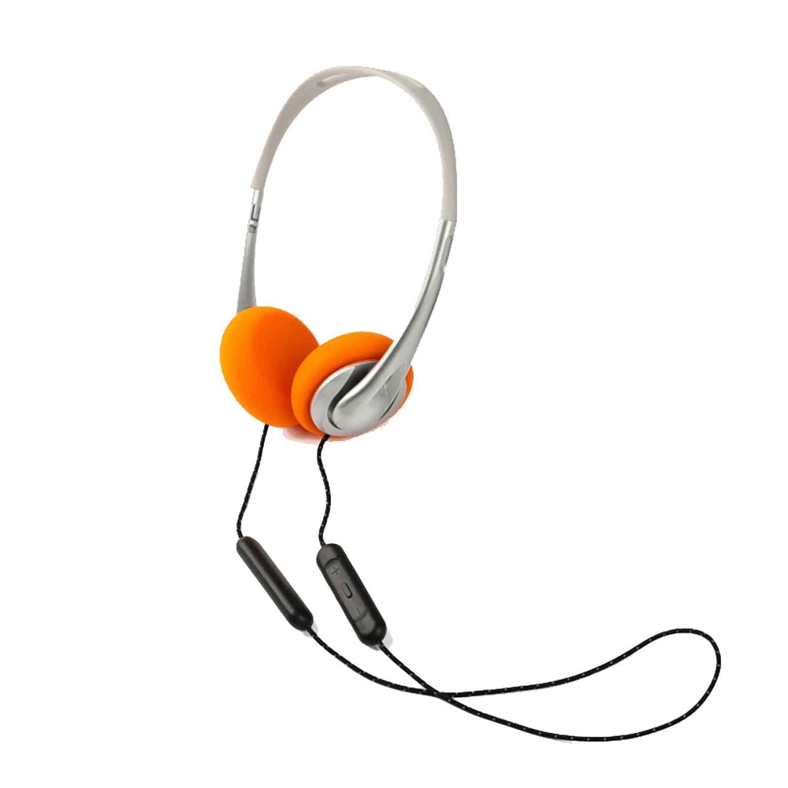 Noise Canceling Headset With Built-in Microphone Stereo HiFi Headphones Wireless Headset For Cell Phone Gaming Computer Laptop Sport orange - Image 3