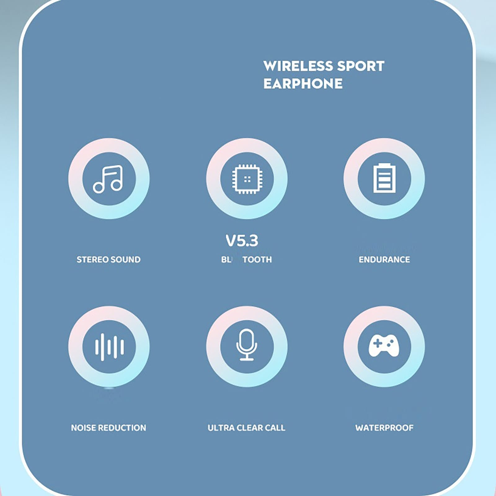 Wireless Headset Stereo Sound Headphones Wireless Calls Gaming Noise Reduction For Computer Game Office Zoom Meeting Gradient powder - Image 7