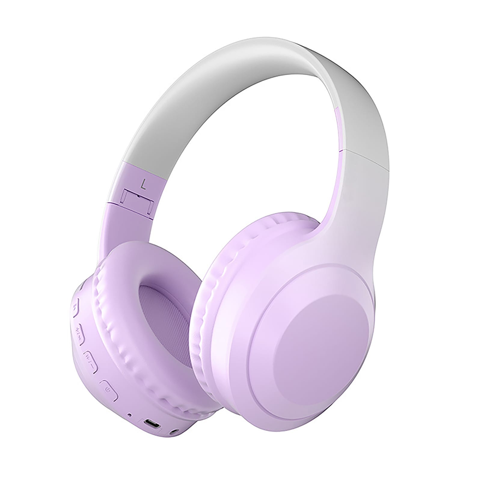 Wireless Headset Stereo Sound Headphones Wireless Calls Gaming Noise Reduction For Computer Game Office Zoom Meeting gradient purple