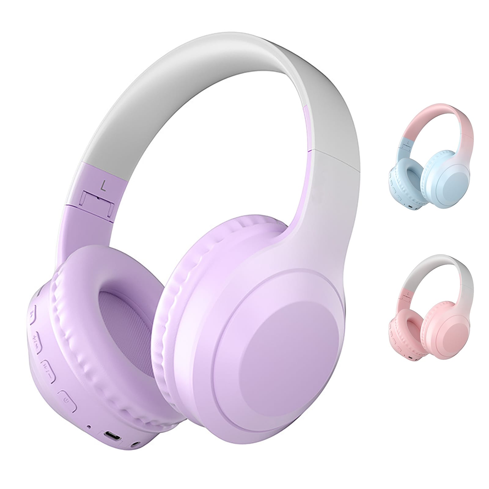 Wireless Headset Stereo Sound Headphones Wireless Calls Gaming Noise Reduction For Computer Game Office Zoom Meeting gradient blue - Image 2