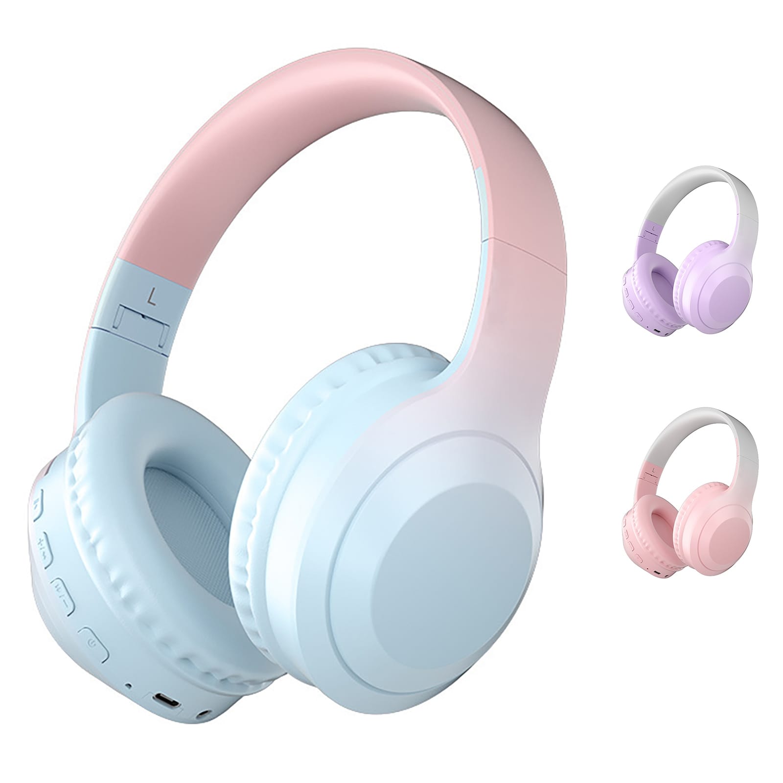 Wireless Headset Stereo Sound Headphones Wireless Calls Gaming Noise Reduction For Computer Game Office Zoom Meeting gradient blue - Image 5