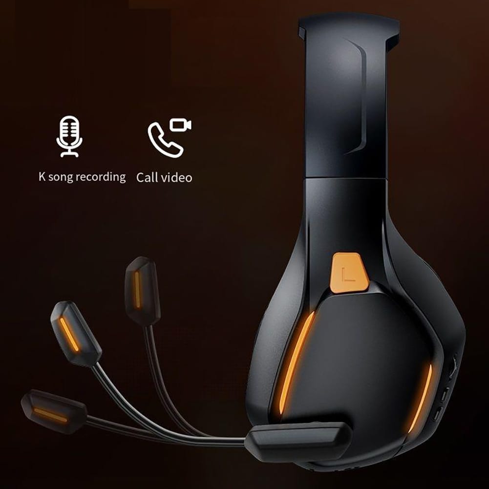Wireless Headsets Over-Ear Stereo Earphones Longer Playtime Headphones with Flexional Microphone White - Image 3