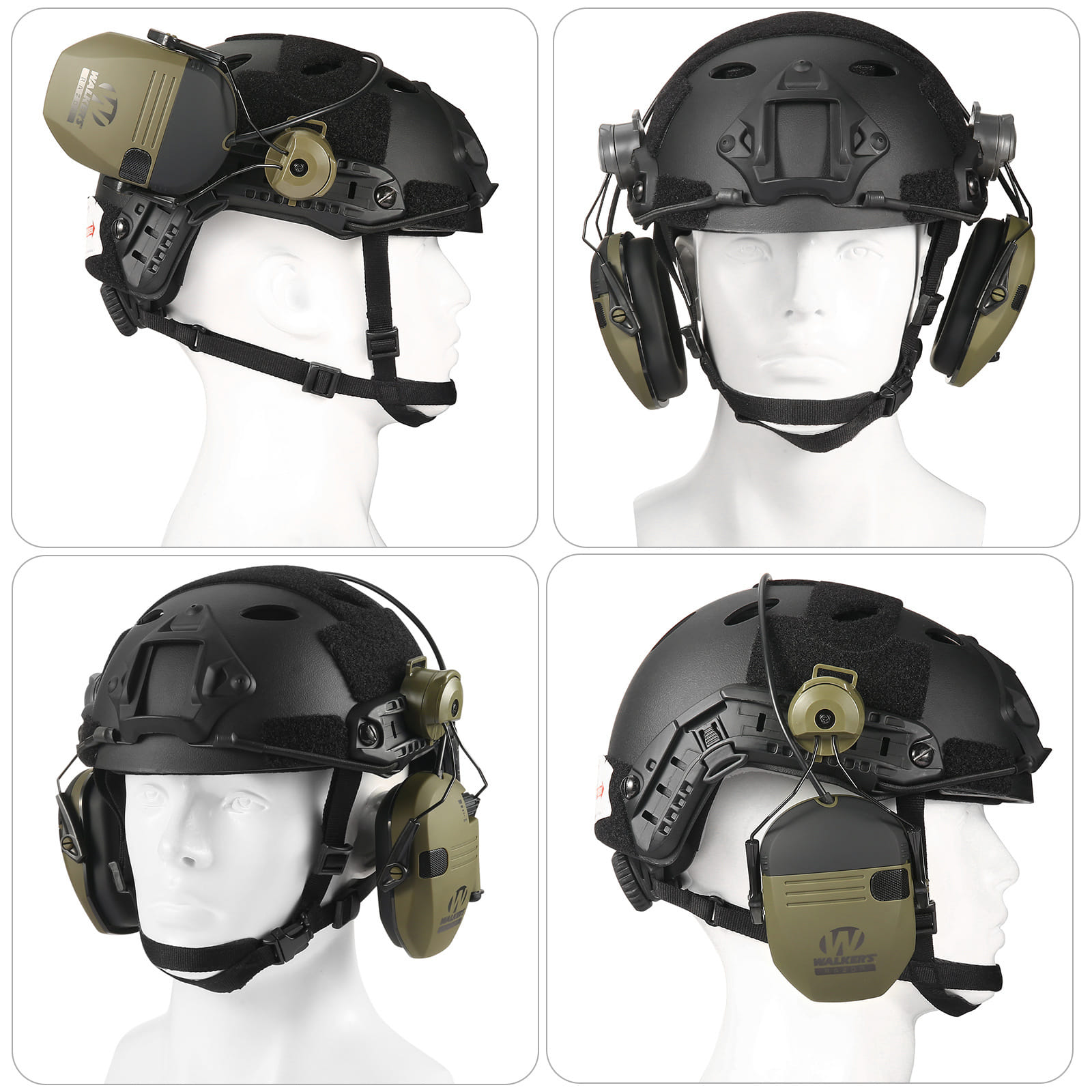 Electronic Shooting Ear Protection Earmuffs NRR 23dB Lightweight Low Profile Hearing Protection Earmuffs Black - Image 3