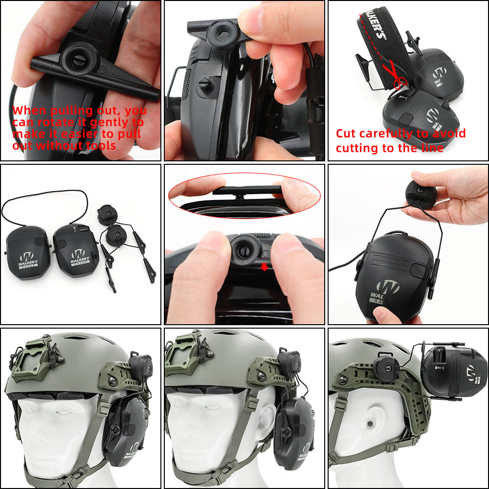 Electronic Shooting Ear Protection Earmuffs NRR 23dB Lightweight Low Profile Hearing Protection Earmuffs Black - Image 4