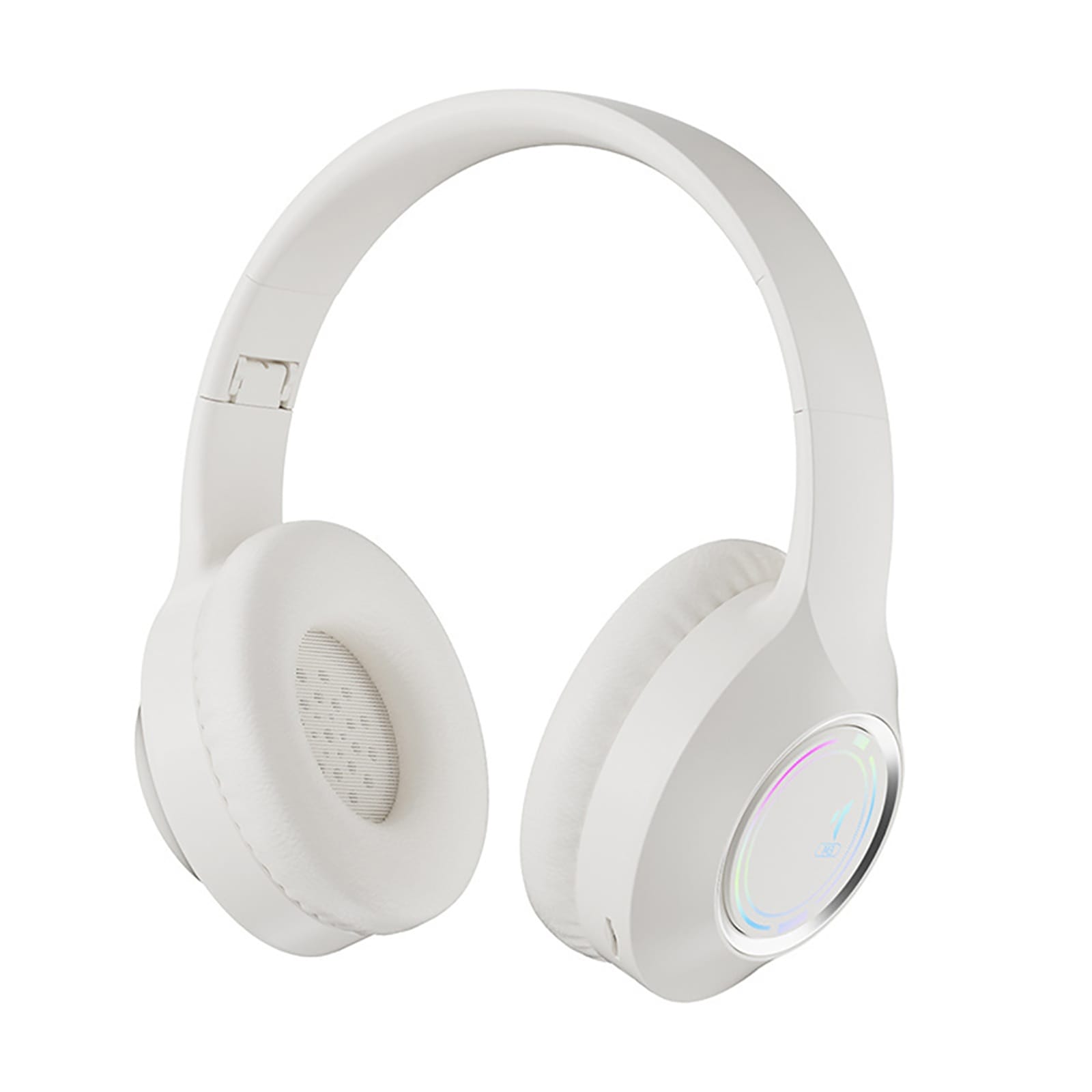 Wireless Headphones Over Ear Stereo Sound Lighting Earphones Foldable Gaming Headset For Laptop PC Computer Mobile Phone Tablet White