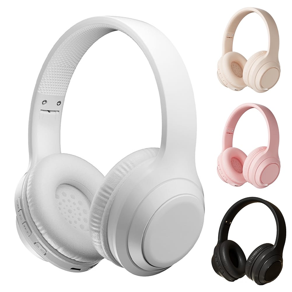 Noise Canceling Headset Stereo Sound Headphones Wireless Folding Gaming Headphones With Built-in Microphone SD Card Slot For Office Trucker White - Image 4