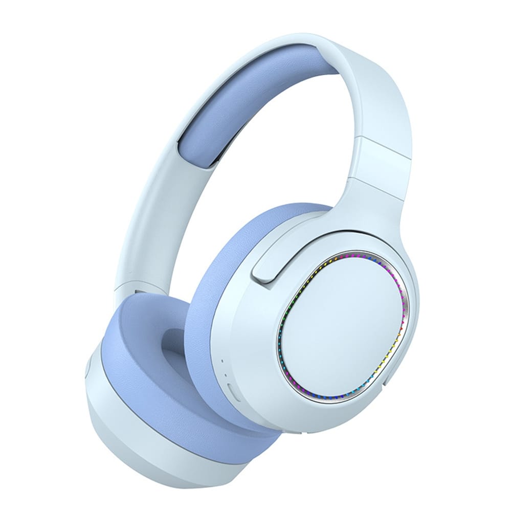P2963 Wireless Headset Lighting Noise Reduction Over-Ear Stereo Earphones For Computer Game Office Zoom Meeting pink - Image 3