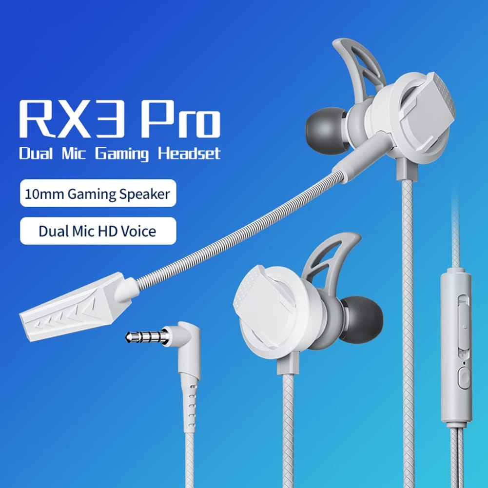RX3 Pro Wired Earbuds In-Ear Headphones L-Shaped 3.5MM Jack Design Noise Isolating High Sound Earphones For School Students Women Men Green (3.5mm plug) - Image 2