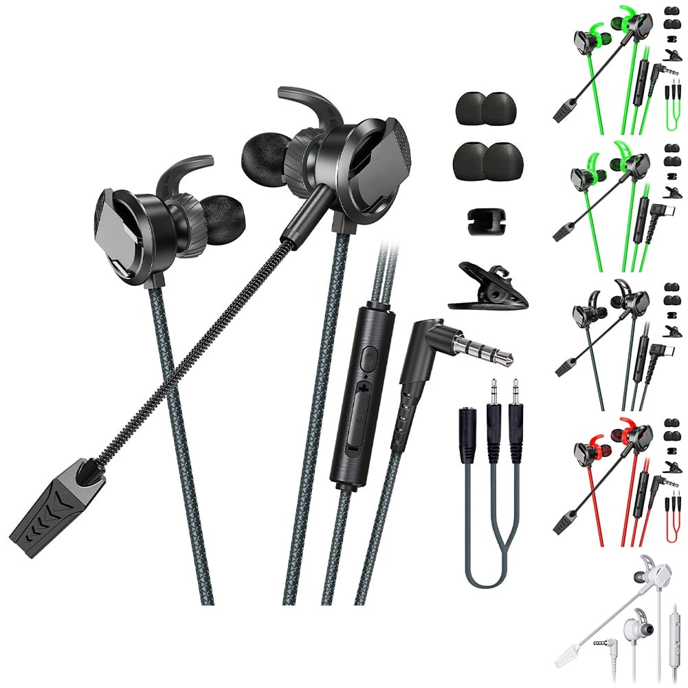 RX3 Pro Wired Earbuds In-Ear Headphones L-Shaped 3.5MM Jack Design Noise Isolating High Sound Earphones For School Students Women Men Green (3.5mm plug) - Image 7