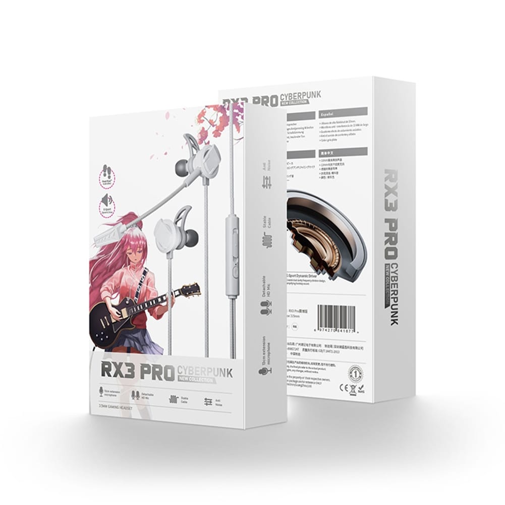 RX3 Pro Wired Earbuds In-Ear Headphones L-Shaped 3.5MM Jack Design Noise Isolating High Sound Earphones For School Students Women Men Green (Type-C plug) - Image 6