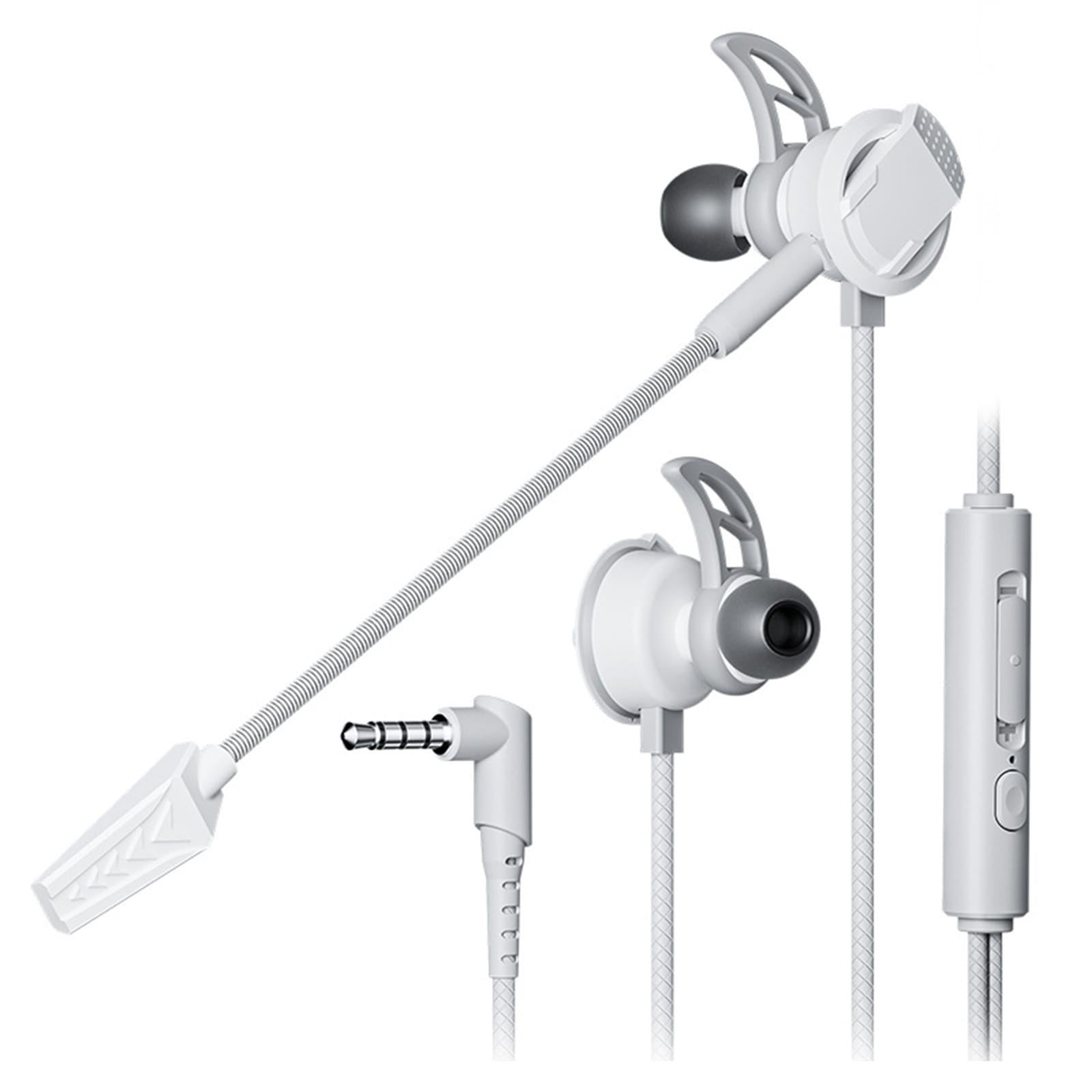 RX3 Pro Wired Earbuds In-Ear Headphones L-Shaped 3.5MM Jack Design Noise Isolating High Sound Earphones For School Students Women Men gray (3.5mm plug) - Image 5