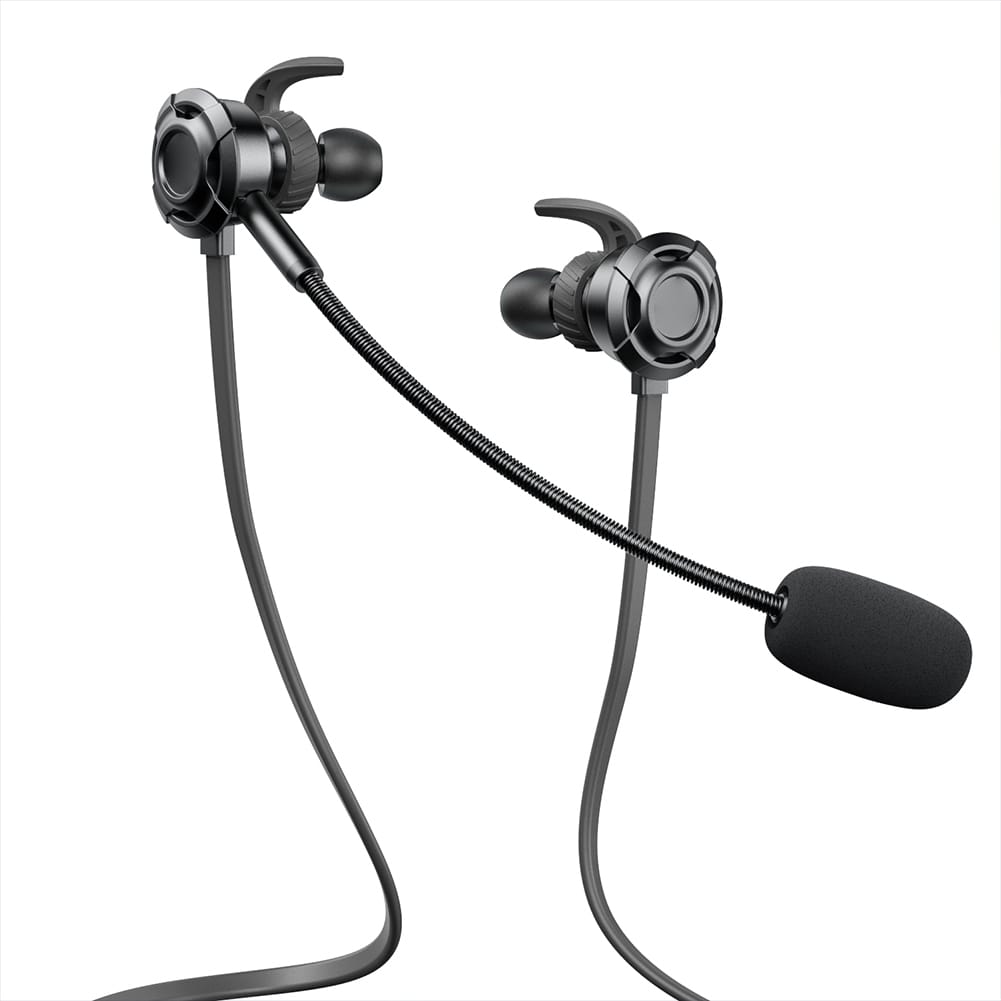 M76 Wired Headphones L-Shaped Type C Jack Stereo Sound Noise Isolating Wired Gaming Earbuds Black - Image 6