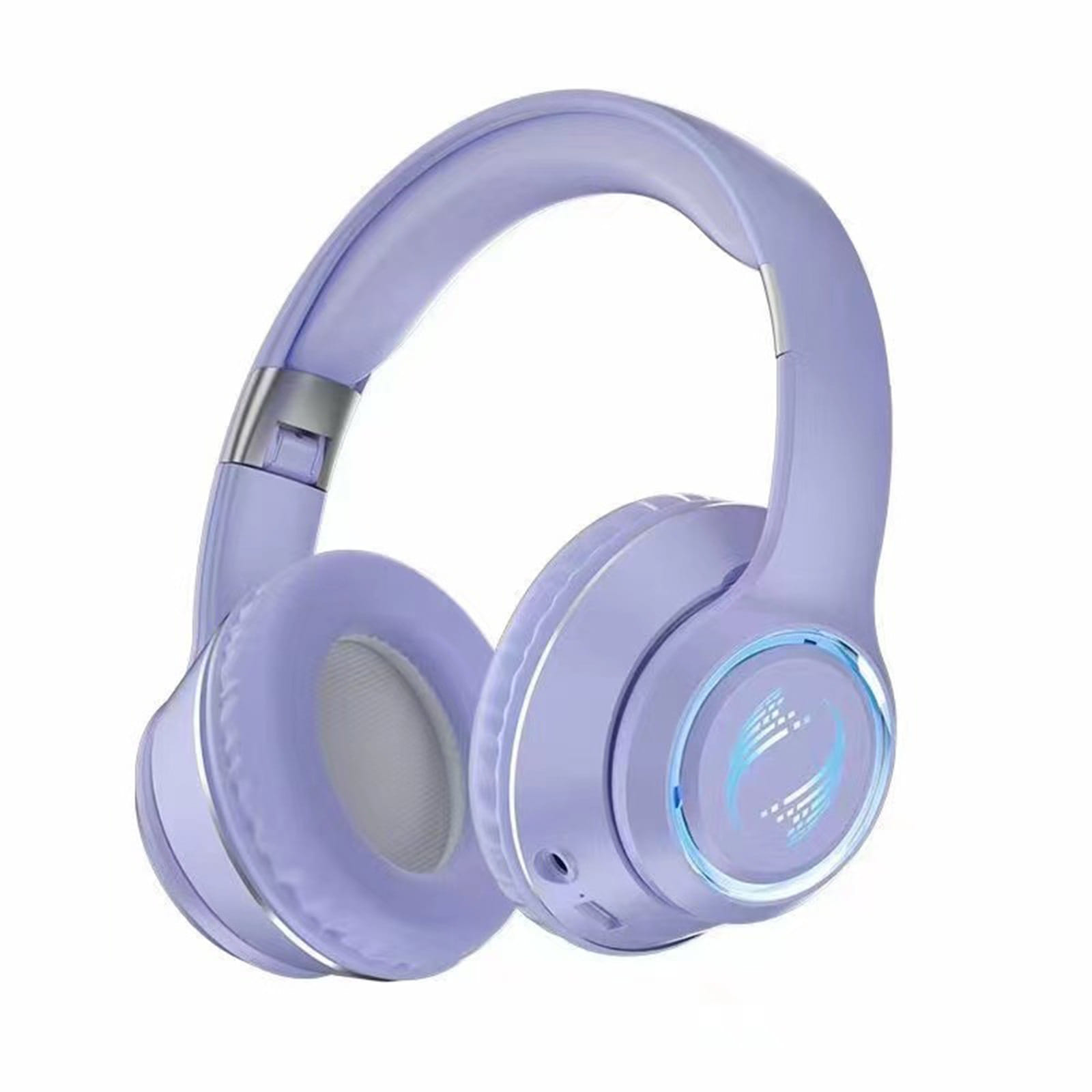 Noise Canceling Headset HIFI Sound Headphones Wireless Folding Scalable Gaming Headphones For Office Trucker Purple